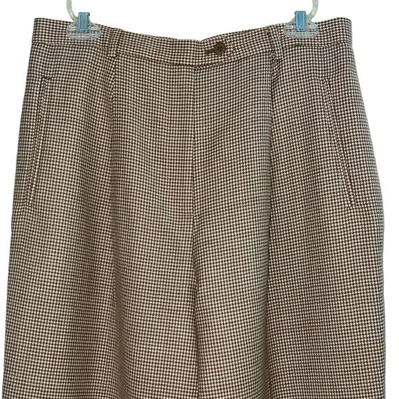 The Works Saks Fifth Avenue Women’s Dress Pants Houndstooth Pattern 100% Wool - Picture 5 of 7